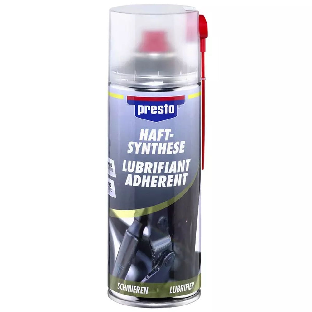 LUBRIFIANT ADHÉRENT AEROSOL 400ML PRESTO. La marketplace BABACAR FRANCE simplifie l'achat de pièces automobiles grâce à son interface conviviale et son catalogue exhaustif. La plateforme assure des prix attractifs et une livraison rapide partout en France et en Europe. Une équipe d'experts techniques accompagne les clients dans leurs choix.