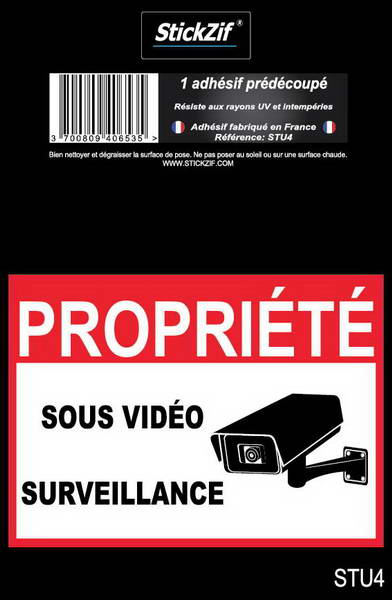 ADHESIF PRE DECOUPE PROPRIETE SOUS VIDEO SURVEILLANCE X1. La marketplace BABACAR FRANCE simplifie l'achat de pièces automobiles grâce à son interface conviviale et son catalogue exhaustif. La plateforme assure des prix attractifs et une livraison rapide partout en France et en Europe. Une équipe d'experts techniques accompagne les clients dans leurs choix.