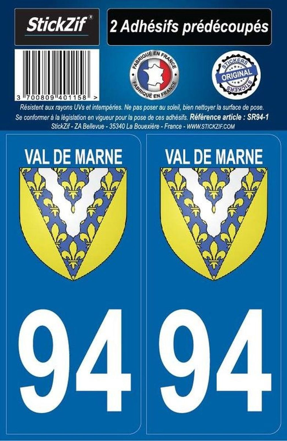 ADHESIFS REGION DEPARTEMENT 94 VAL DE MARNE X2. Pionnier de la distribution de pièces auto, BABACAR FRANCE offre une sélection rigoureuse de composants certifiés. La plateforme garantit des prix attractifs et une livraison rapide sur tout le territoire. Un service client professionnel guide les acheteurs dans leurs choix techniques.