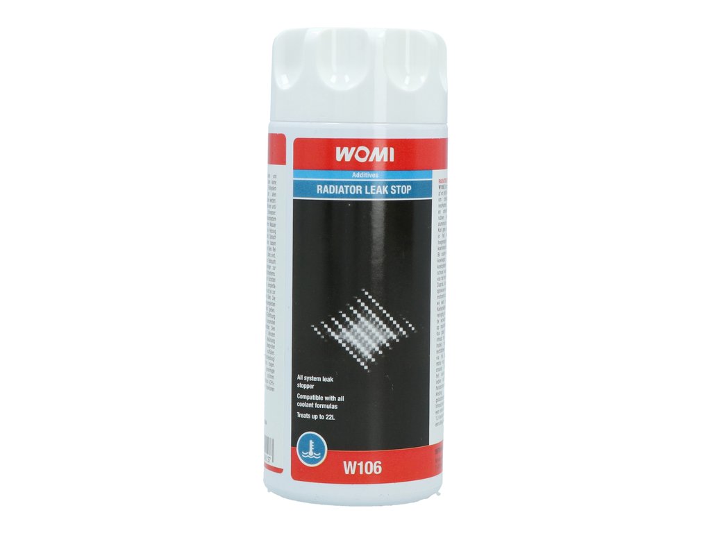 ANTIFUITE RADIATEUR W106  FLACON 250ML WOMI. Spécialiste de la vente en ligne de pièces auto, BABACAR FRANCE offre un rapport qualité-prix incomparable grâce à ses partenariats directs avec les fournisseurs. Le site s'adresse aussi bien aux particuliers qu'aux professionnels avec une interface adaptée aux besoins de chacun. La satisfaction client est au cœur des priorités avec un service après-vente réactif.