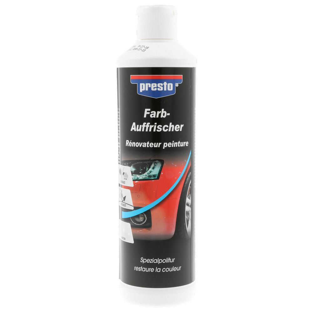 RENOVATEUR PEINTURES 500ML PRESTO. BABACAR FRANCE excelle dans la vente en ligne de pièces automobiles avec son catalogue complet et ses tarifs avantageux. Le site assure une expédition rapide et un service client expert pour tout conseil technique. La satisfaction client est au cœur des priorités avec un support réactif.