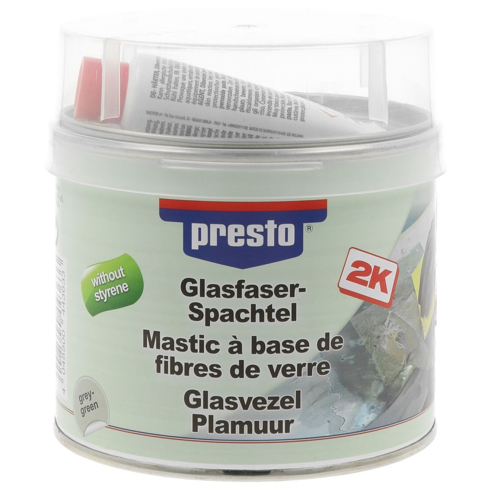 MASTIC A BASE DE FIBRE DE VERRE 2K SANS STYRENE PRESTO 1 KG. BABACAR FRANCE modernise l'achat de pièces auto avec sa plateforme e-commerce intuitive et son large choix de composants. Les clients profitent de tarifs compétitifs et d'une livraison express sur toute l'Europe. Le site garantit la qualité de ses produits avec un service après-vente performant.