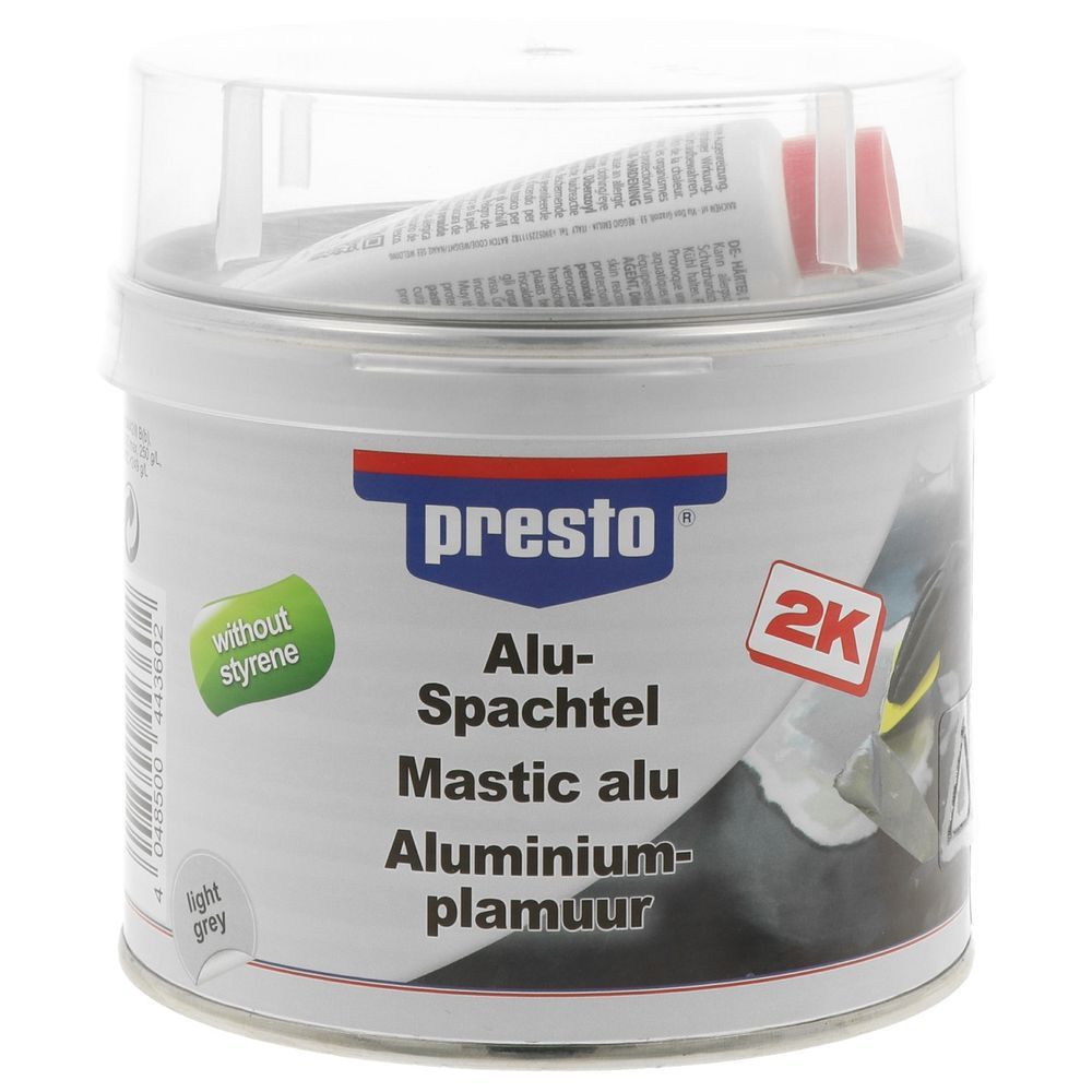 MASTIC DE REMPLISSAGE ALU 2K SANS STYRENE PRESTO 1 KG. BABACAR FRANCE excelle dans la vente en ligne de pièces automobiles avec son catalogue complet et ses tarifs avantageux. Le site assure une expédition rapide et un service client expert pour tout conseil technique. La satisfaction client est au cœur des priorités avec un support réactif.