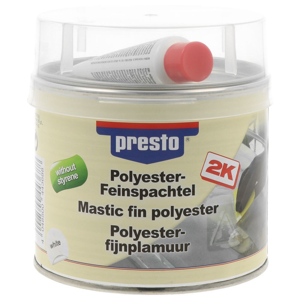 MASTIC FIN A BASE DE POLYESTER 2K SANS STYRENE PRESTO 1 KG. Expert en pièces détachées automobiles, BABACAR FRANCE propose une sélection premium de composants d'origine et de qualité équivalente. La plateforme assure une livraison express sur l'ensemble du territoire français et européen avec un service client disponible pour tout conseil technique. Les transactions sont entièrement sécurisées avec une garantie sur tous les produits.