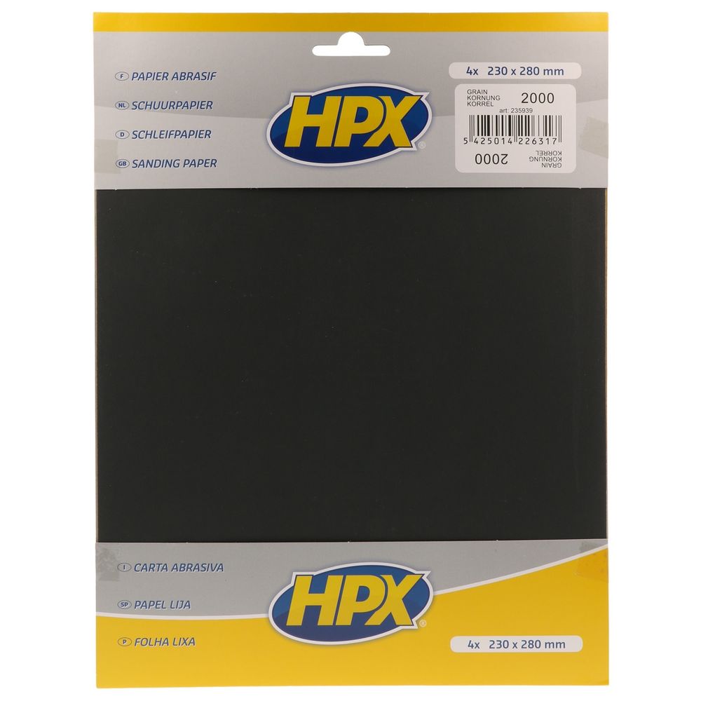 PAPIER ABRASIF HPX P2000 - 230X280MM X4 HPX. La marketplace BABACAR FRANCE simplifie l'achat de pièces automobiles grâce à son interface conviviale et son catalogue exhaustif. La plateforme assure des prix attractifs et une livraison rapide partout en France et en Europe. Une équipe d'experts techniques accompagne les clients dans leurs choix.