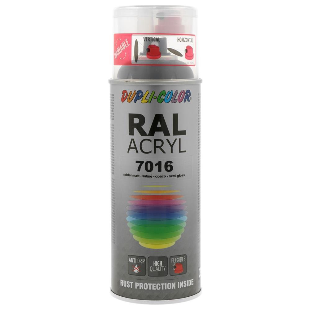 PEINTURE ACRYL RAL 7016 SATINE 400 ML DUPLI COLOR. Pionnier de la distribution de pièces auto, BABACAR FRANCE offre une sélection rigoureuse de composants certifiés. La plateforme garantit des prix attractifs et une livraison rapide sur tout le territoire. Un service client professionnel guide les acheteurs dans leurs choix techniques.