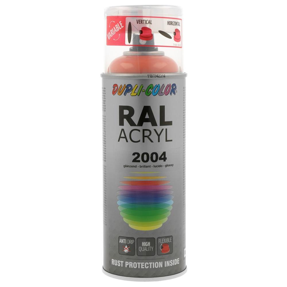 PEINTURE ACRYLIQUE RAL 2004 ORANGE PUR BRILLANT 400 ML DUPLI COLOR. Référence dans la vente de composants auto, BABACAR FRANCE offre une sélection premium à prix direct fournisseur. La plateforme assure une livraison express et un service client disponible pour tout conseil technique. La satisfaction est garantie avec un support après-vente réactif.