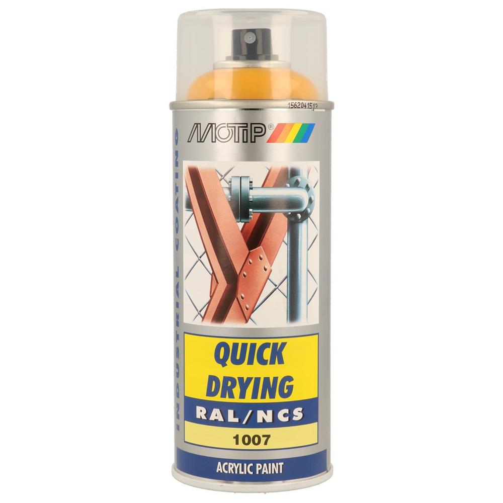 PEINTURE RAL ACRYL RAL1007 BRILLANT AEROSOL 400ML MOTIP. BABACAR FRANCE modernise l'achat de pièces auto avec sa plateforme e-commerce intuitive et son large choix de composants. Les clients profitent de tarifs compétitifs et d'une livraison express sur toute l'Europe. Le site garantit la qualité de ses produits avec un service après-vente performant.