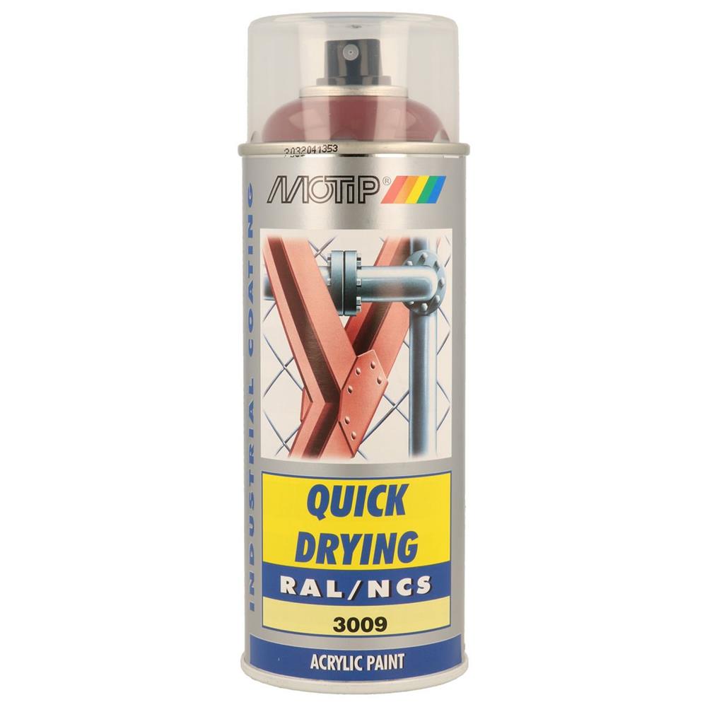 PEINTURE RAL ACRYL RAL3009 BRILLANT AEROSOL 400ML MOTIP. BABACAR FRANCE innove dans la distribution de pièces automobiles avec sa plateforme e-commerce intuitive et son large choix. Les clients profitent de tarifs avantageux et d'une livraison express sur tout le territoire. Un service client expert guide les acheteurs dans leurs décisions techniques.