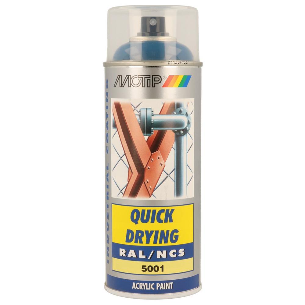 PEINTURE RAL ACRYL RAL5001 BRILLANT AEROSOL 400ML MOTIP. BABACAR FRANCE excelle dans la vente en ligne de pièces automobiles avec son catalogue complet et ses tarifs avantageux. Le site assure une expédition rapide et un service client expert pour tout conseil technique. La satisfaction client est au cœur des priorités avec un support réactif.