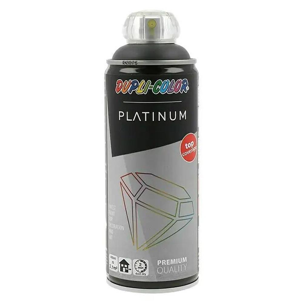 PEINTURE PLATINUM ANTHRACITE AEROSOL 400ML DUPLI COLOR. BABACAR FRANCE excelle dans la distribution de pièces auto en ligne avec une sélection rigoureuse de composants certifiés. Le site garantit des prix compétitifs et une expédition rapide vers toutes les destinations européennes. Le service client expert offre un accompagnement personnalisé pour chaque achat.