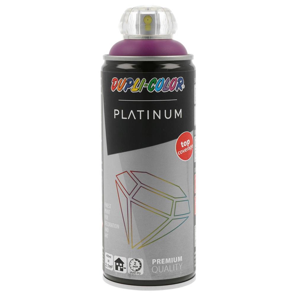 PEINTURE PLATINUM MURE AEROSOL 400ML DUPLI COLOR. BABACAR FRANCE excelle dans la vente en ligne de pièces automobiles avec son catalogue complet et ses tarifs avantageux. Le site assure une expédition rapide et un service client expert pour tout conseil technique. La satisfaction client est au cœur des priorités avec un support réactif.