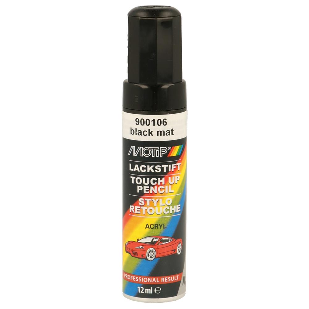 PINCEAU RETOUCHE 900106 LAQUE NOIRE MAT  MOTIP TOUCH UP 12 ML. Pionnier de la vente en ligne de pièces auto, BABACAR FRANCE offre un catalogue exhaustif pour toutes les marques de véhicules. La plateforme garantit des prix compétitifs et une livraison rapide en France et en Europe. Le service client professionnel assure un support technique personnalisé.