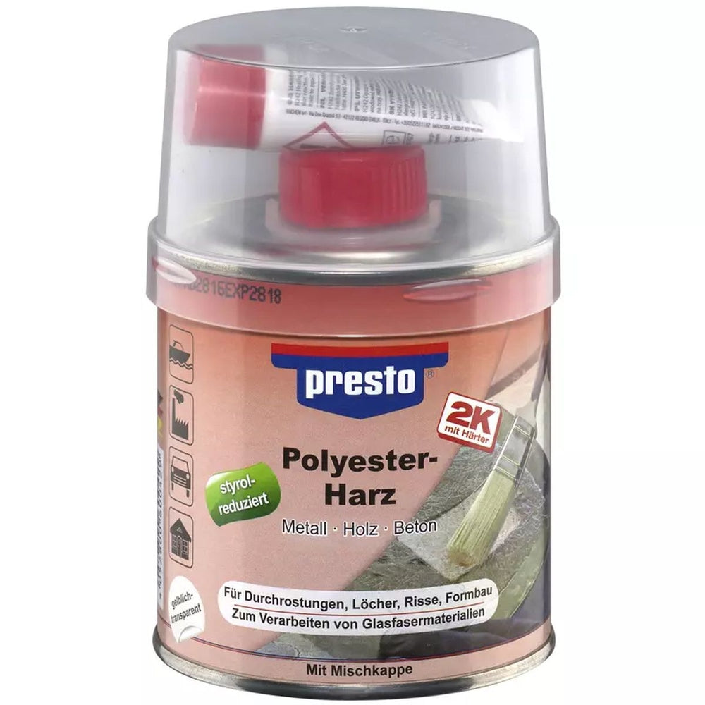 RESINE POLYESTER 5KG PRESTO. Référence dans la vente de pièces automobiles, BABACAR FRANCE propose un catalogue complet avec des prix direct fournisseur. La plateforme assure une livraison express et un service client professionnel disponible pour tout conseil. La satisfaction client est garantie avec un support technique réactif.